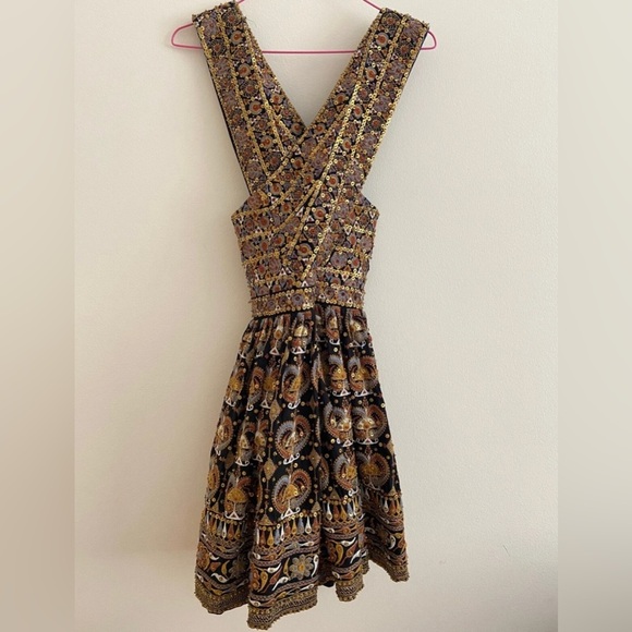 NEW with Defects Ulla Johnson Size 2 PRIYA Dress Embroidered Beaded Crisscross - Picture 6 of 12